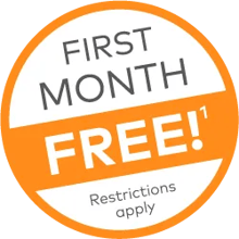 First Month Free! Restrictions apply First Month Free! Restrictions apply