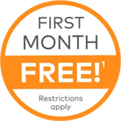 First month FREE! Restrictions apply. 